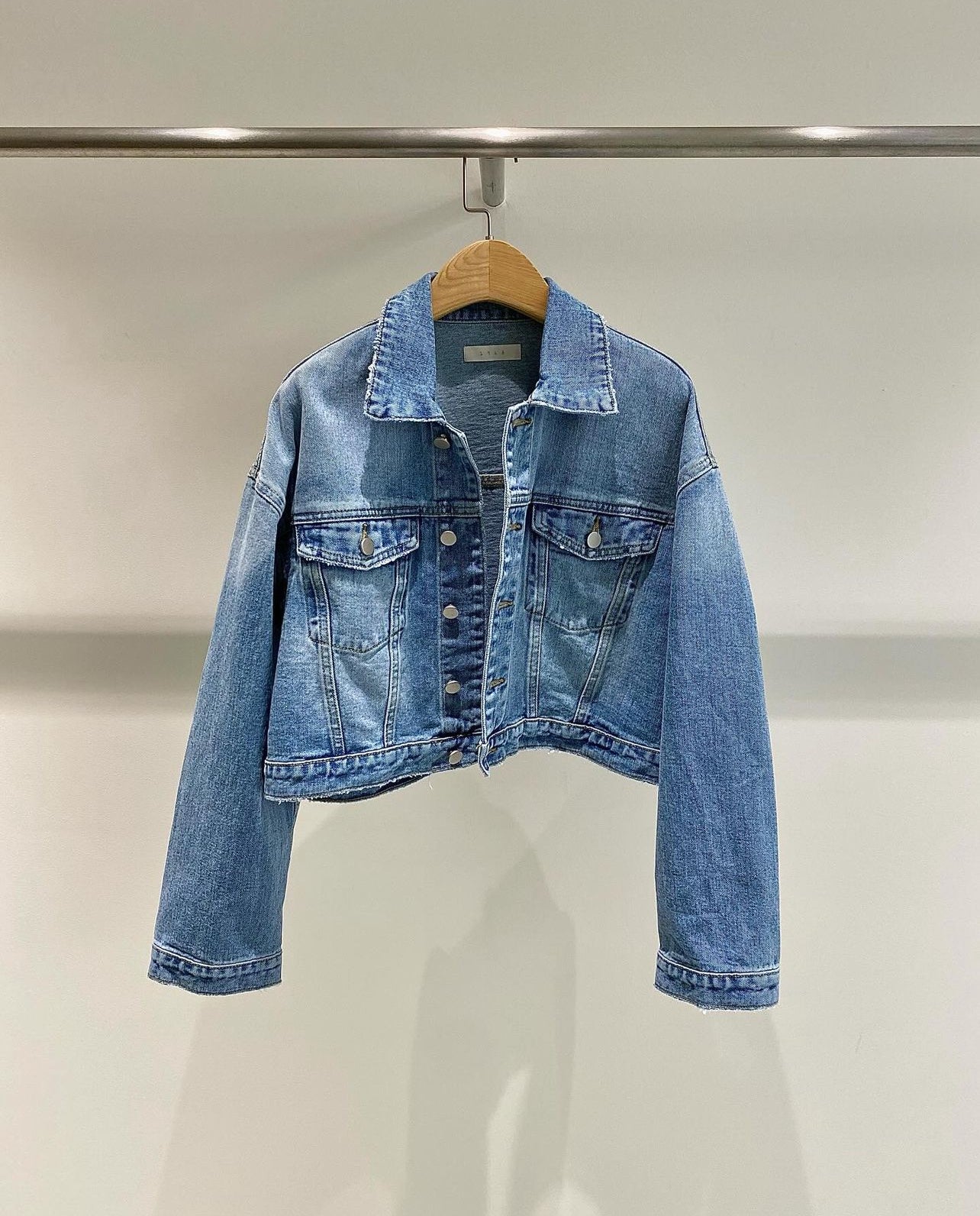 denim cropped jacket