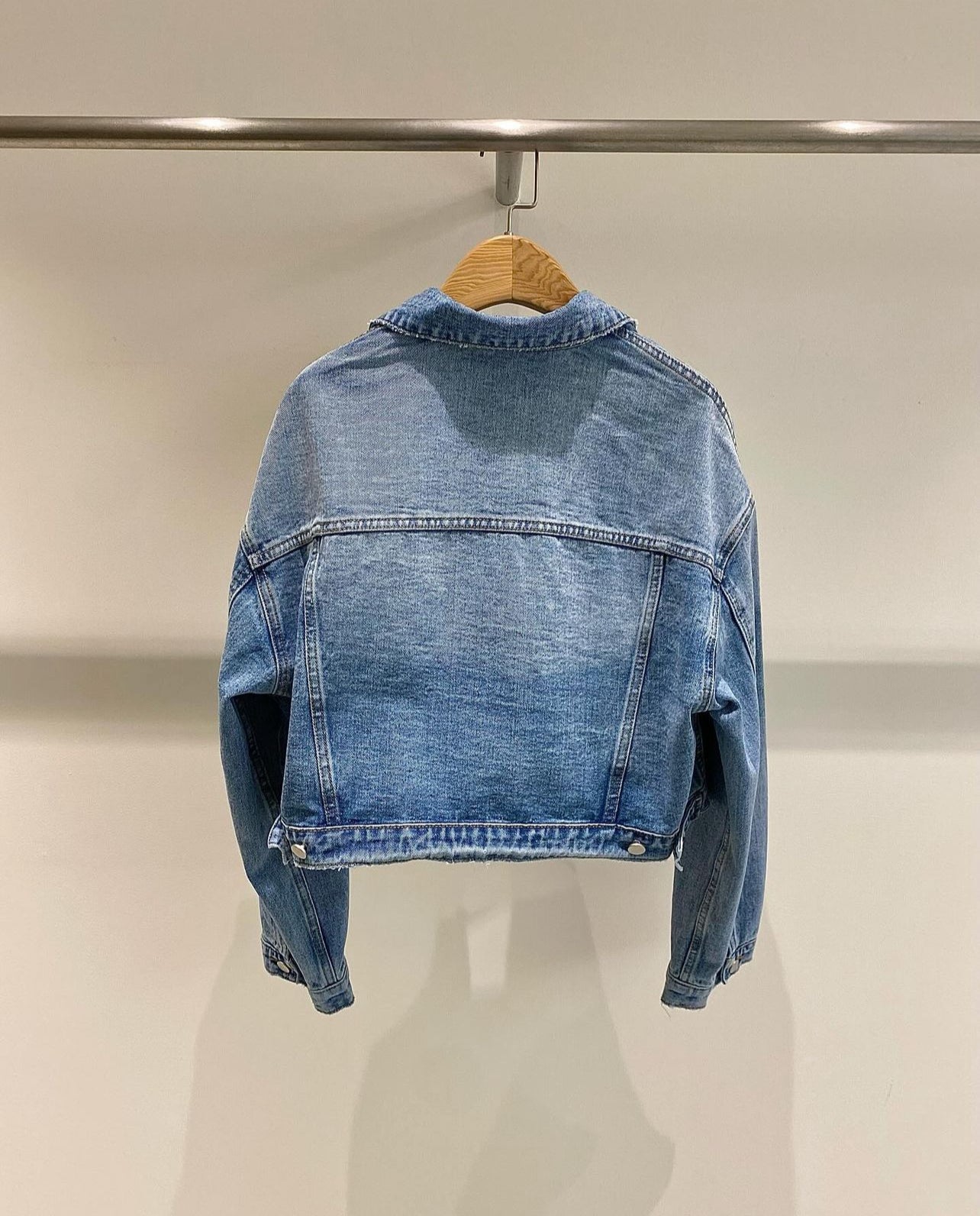 denim cropped jacket