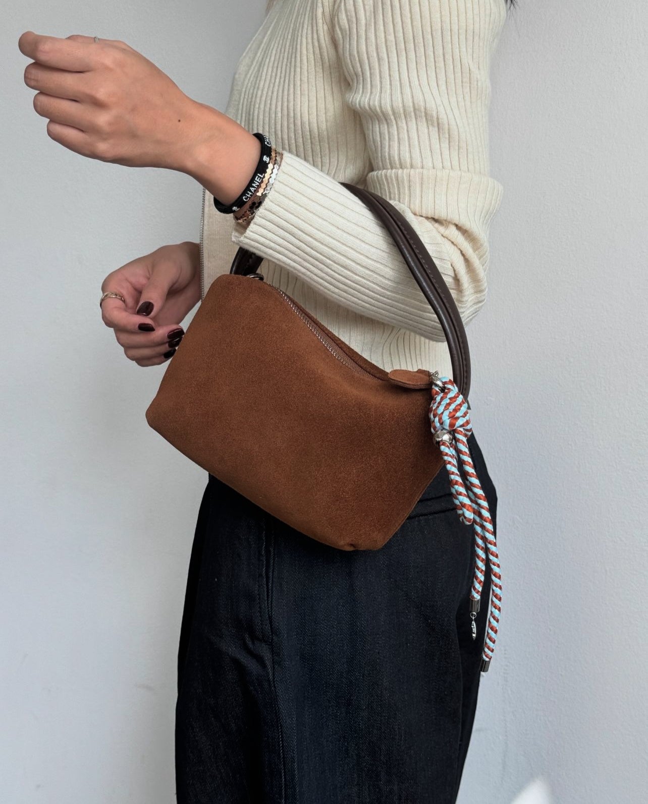 suede mini bag