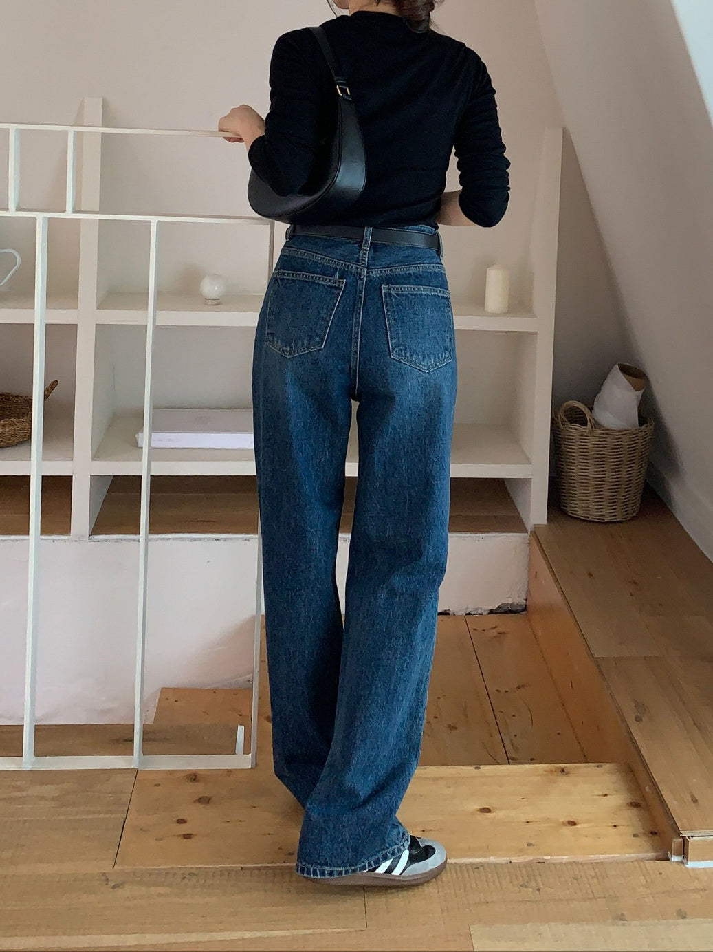 semi-wide leg jeans