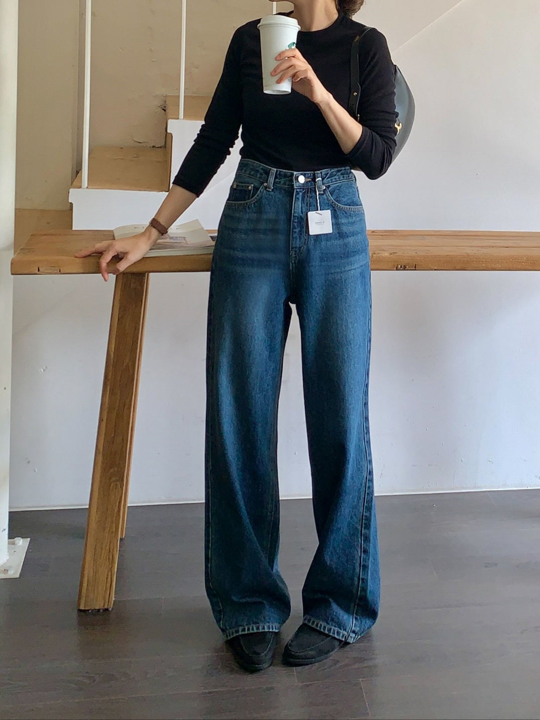 semi-wide leg jeans