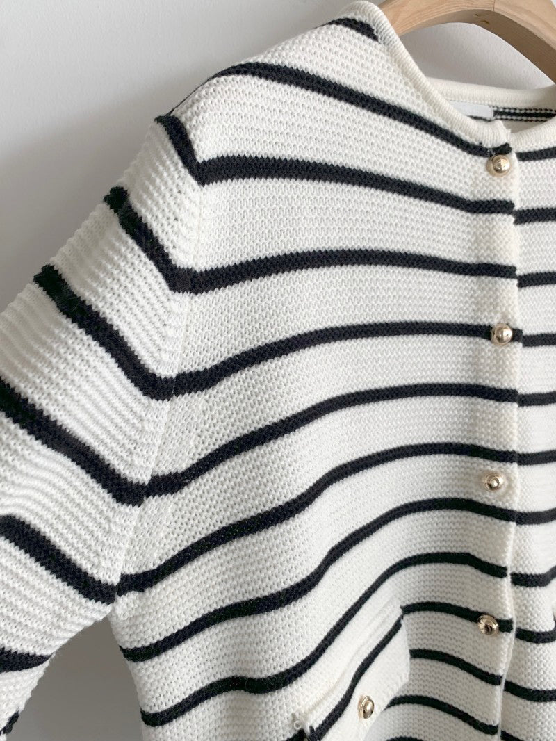 marina striped knit cardigan