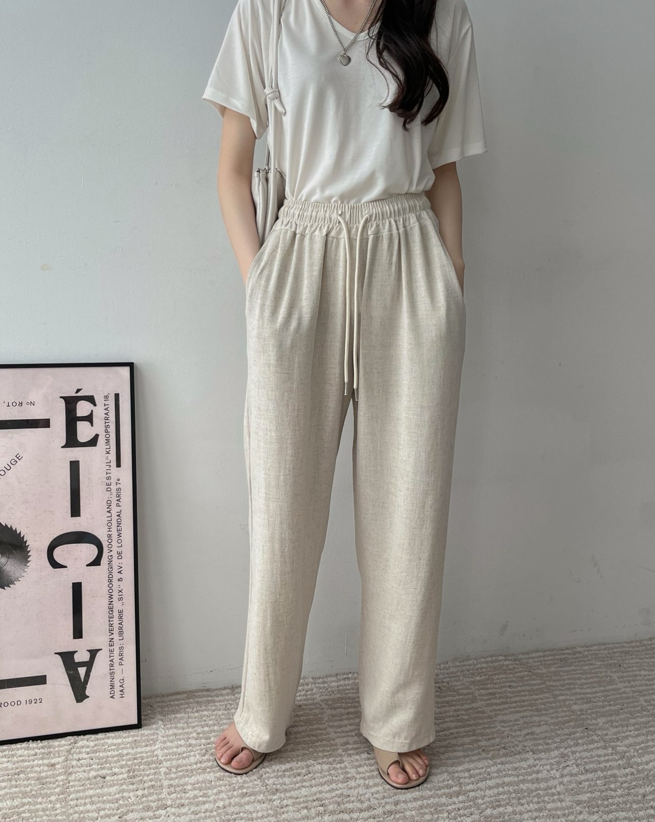 linen drawstring pants