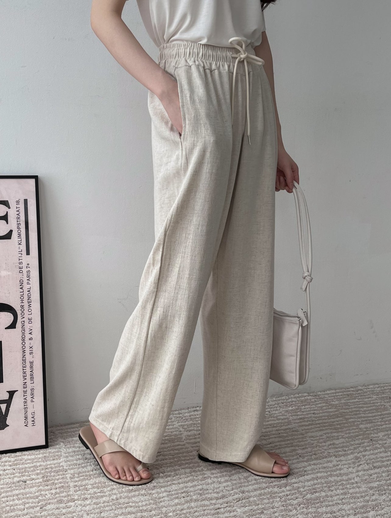 linen drawstring pants