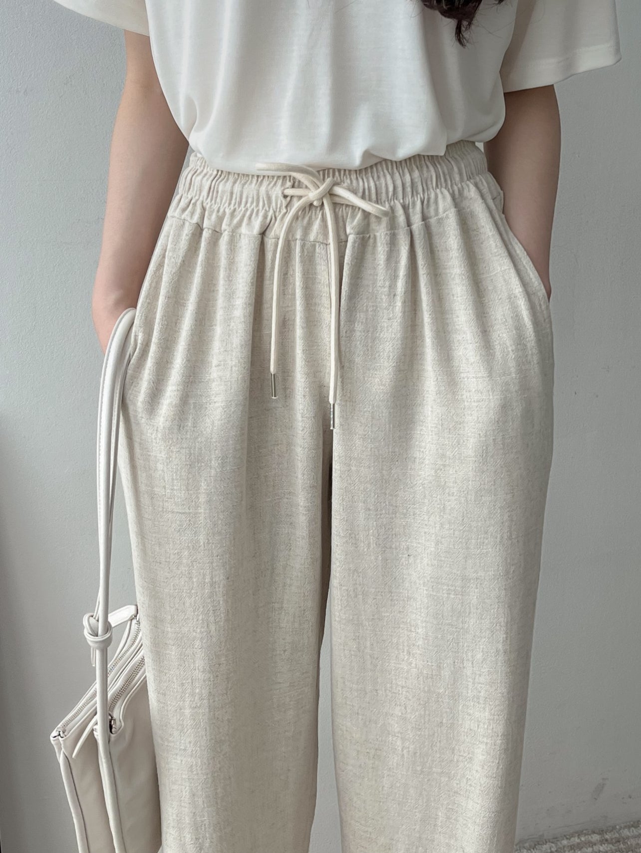 linen drawstring pants