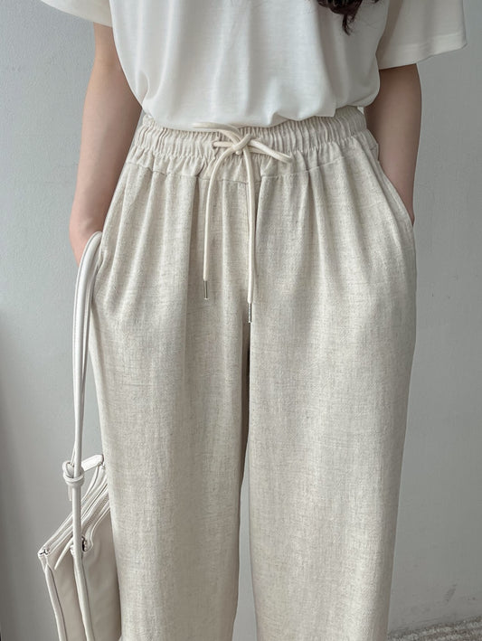 linen drawstring pants