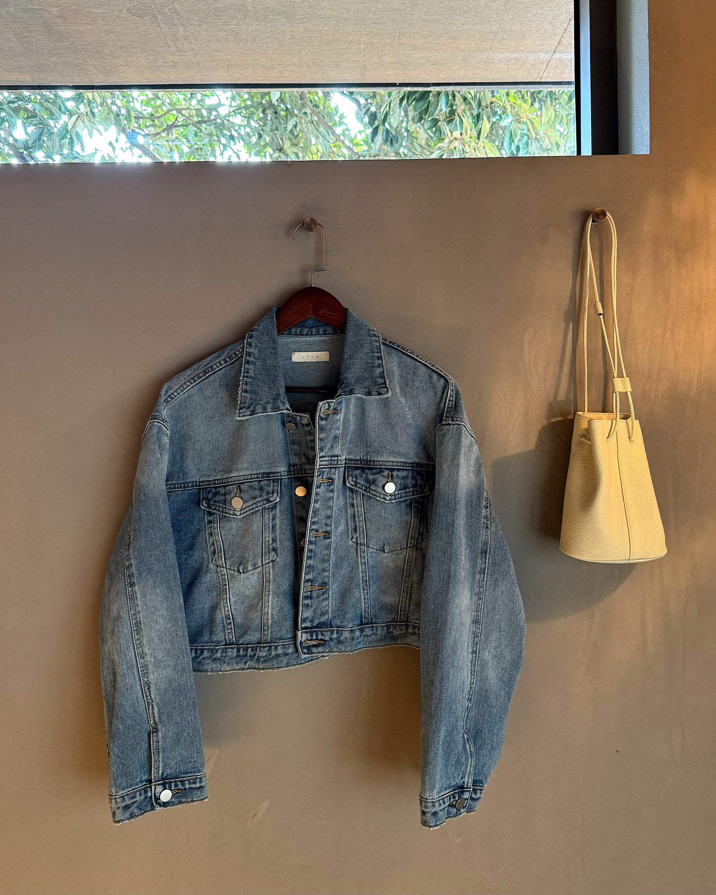 denim cropped jacket