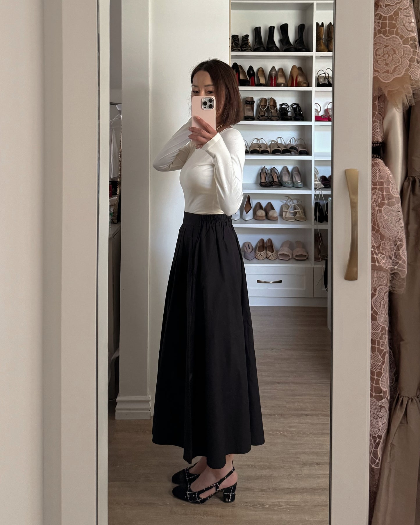 chloe classic midi skirt