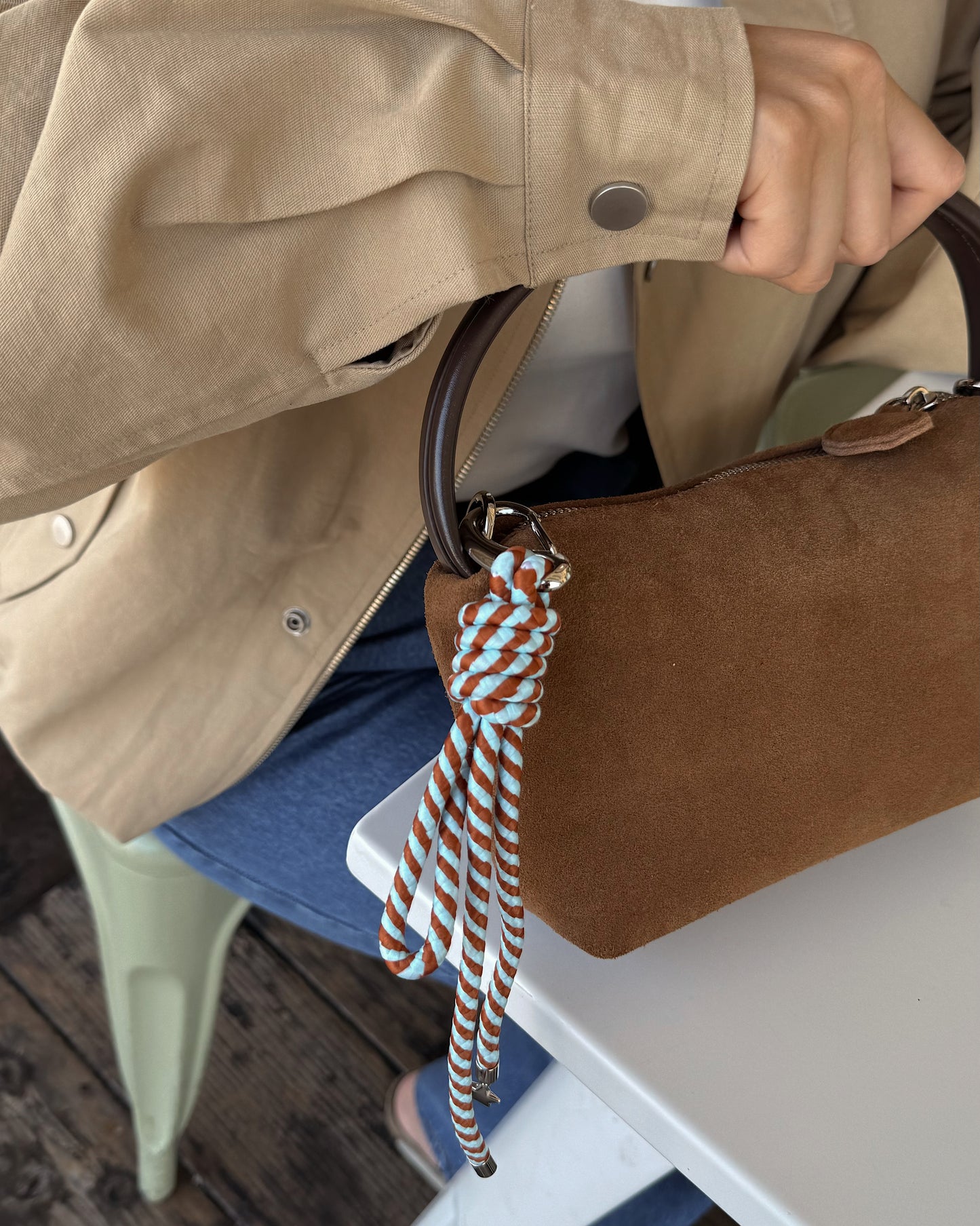 neutral rope bag charm