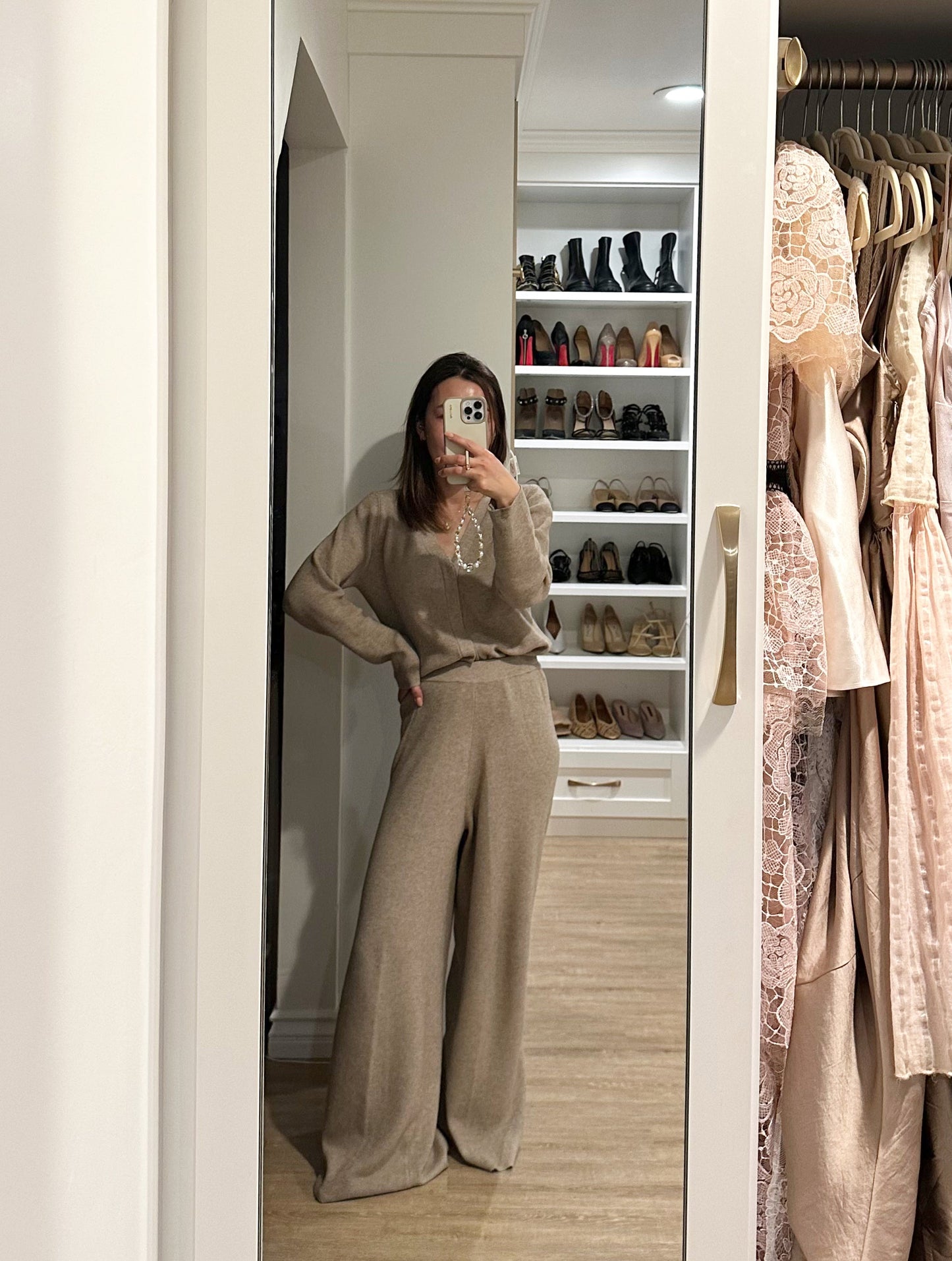 emma cashmere knit pants set